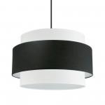 Priya 4 LT Incandescent Chandelier, Matte Black w/ White Shade, PYA-224C-MB-BW
