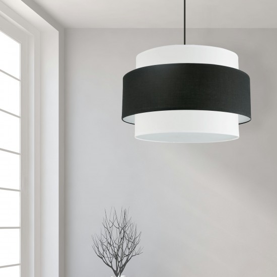 Priya 4 LT Incandescent Chandelier, Matte Black w/ White Shade, PYA-224C-MB-BW