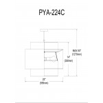 Priya 4 LT Incandescent Chandelier, Matte Black w/ White Shade, PYA-224C-MB-BW