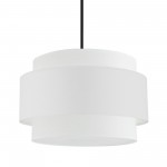 Priya 4 LT Incandescent Chandelier, Matte Black w/ White Shade