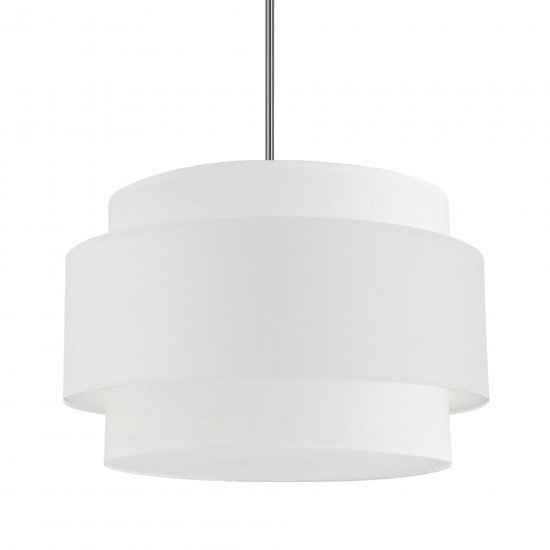 Priya 4 LT Incandescent Chandelier, Polished Chrome w/ White Shade