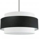 Priya 4 Light Incandescent Chandelier, Matte Black w/ Black / White Shade