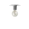 1 Light Incandescent Flush Mount, Satin Chrome