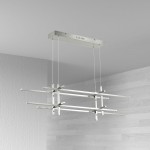 60W Horizontal Pendant, Polished Chrome with White Acrylic Diffuser