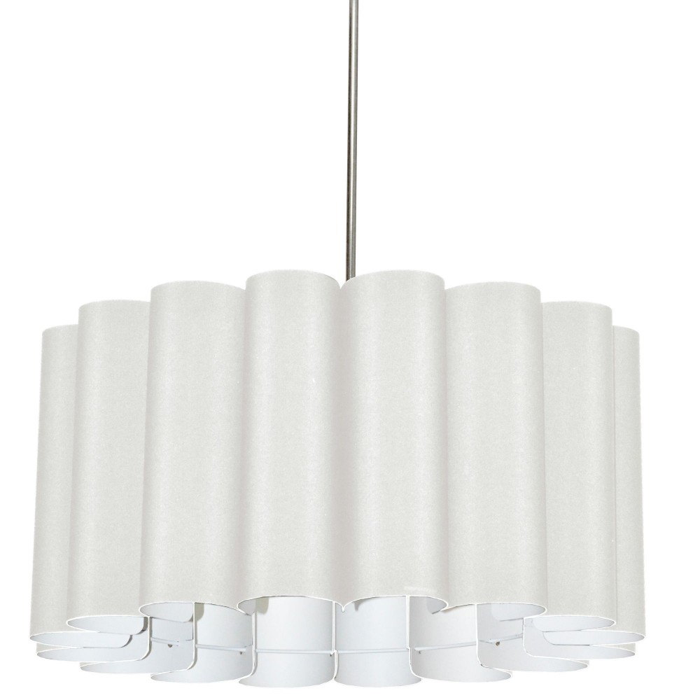 4 Light Sandra Pendant Milano White Polished Chrome 4 Light Sandra Pendant Milano White Polished Chrome