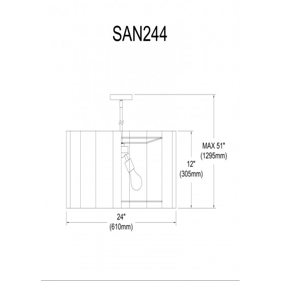4 Light Sandra Pendant Milano White Polished Chrome