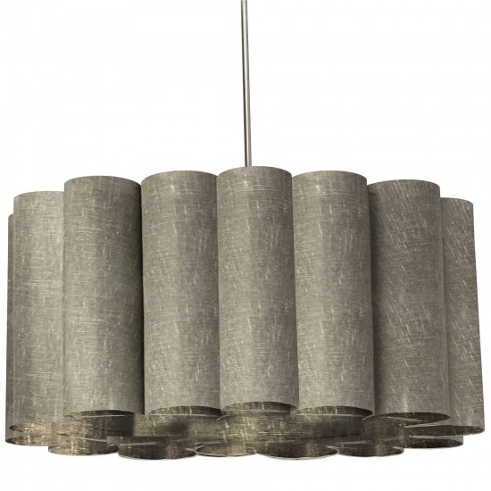 4 Light Sandra Pendant Milano Grey Polished Chrome