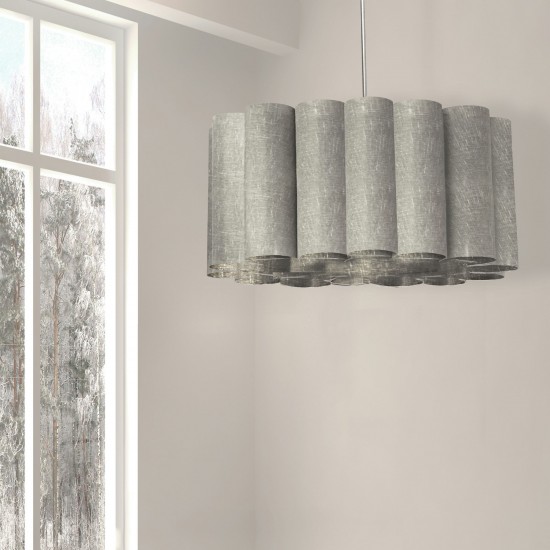 4 Light Sandra Pendant Milano Grey Polished Chrome