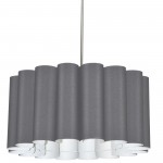 4 Light Sandra Pendant SGlow Grey Polished Chrome