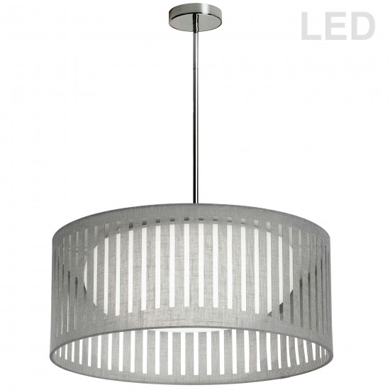 LED Slit Drum Shade, Grey