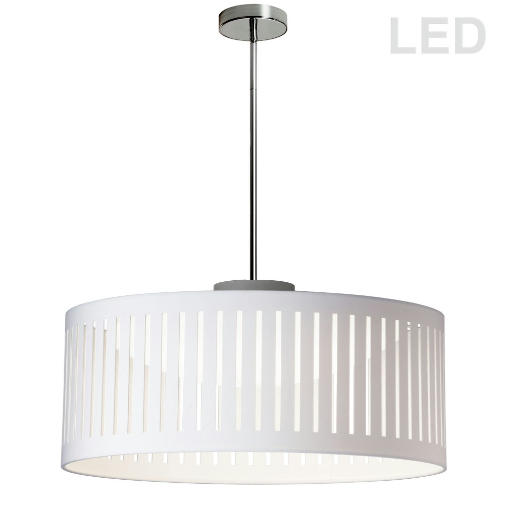 LED Slit Drum Shade, White