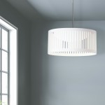 LED Slit Drum Shade, White