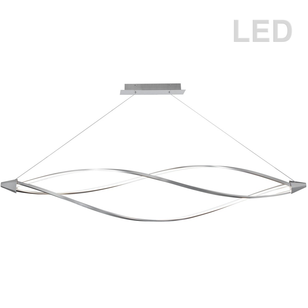 53W LED Horizontal Pendant, Satin Chrome Finish