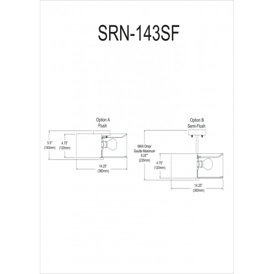 3 Light Incandescent Semi-Flush, Matte Black with Black Shade