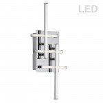 5 Light LED Wall Sconce, Polished Chrome Finish