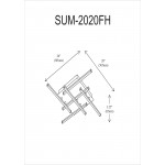 20W LED Flush Mount Matte Black with White Acrylic Diffuser