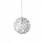 1 Light Kirigami Pendant with White on Silver Shade,Chrome Hardware