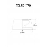 LED Flush Mount, Tapered Drum Shade, Red