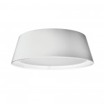 LED Flush Mount, Tapered Drum Shade, White