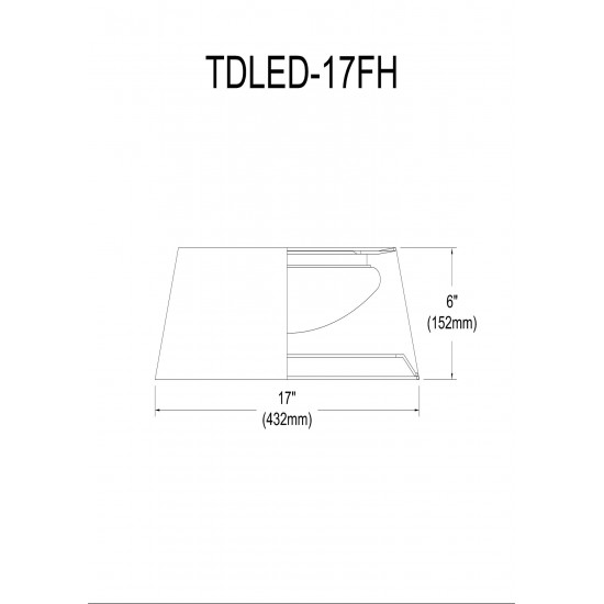 LED Flush Mount, Tapered Drum Shade, White