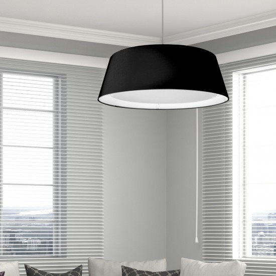 LED Tapered Drum Shade, Black