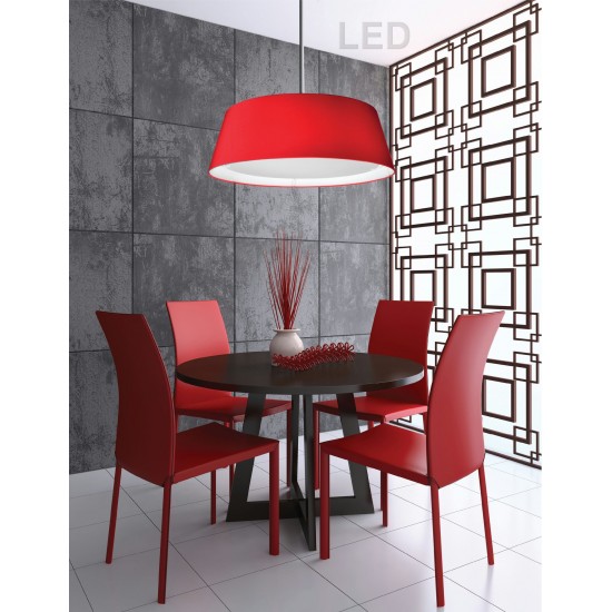 LED Tapered Drum Shade, Red