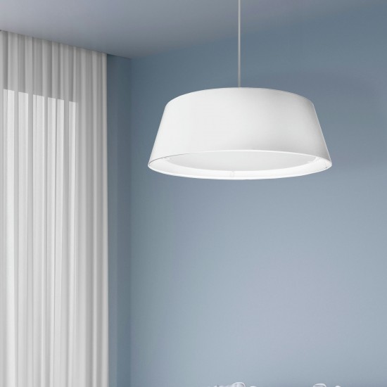 LED Tapered Drum Shade, White