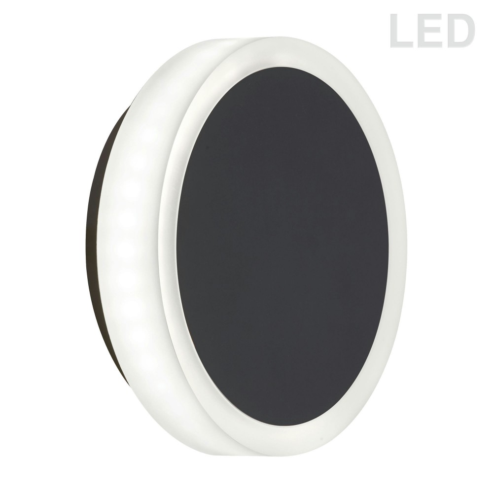 12W Matte Black Wall Sconce w/ Frosted Acrylic Diffuser