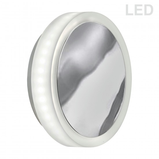 12W Polished Chrome Wall Sconce w/ Frosted Acrylic Diffuser