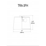 3 Light Trapezoid FlushMount Gold/Black Shade w/ White Fabric Diffuser