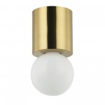 Aged Brass Flush Mount Above Bulb