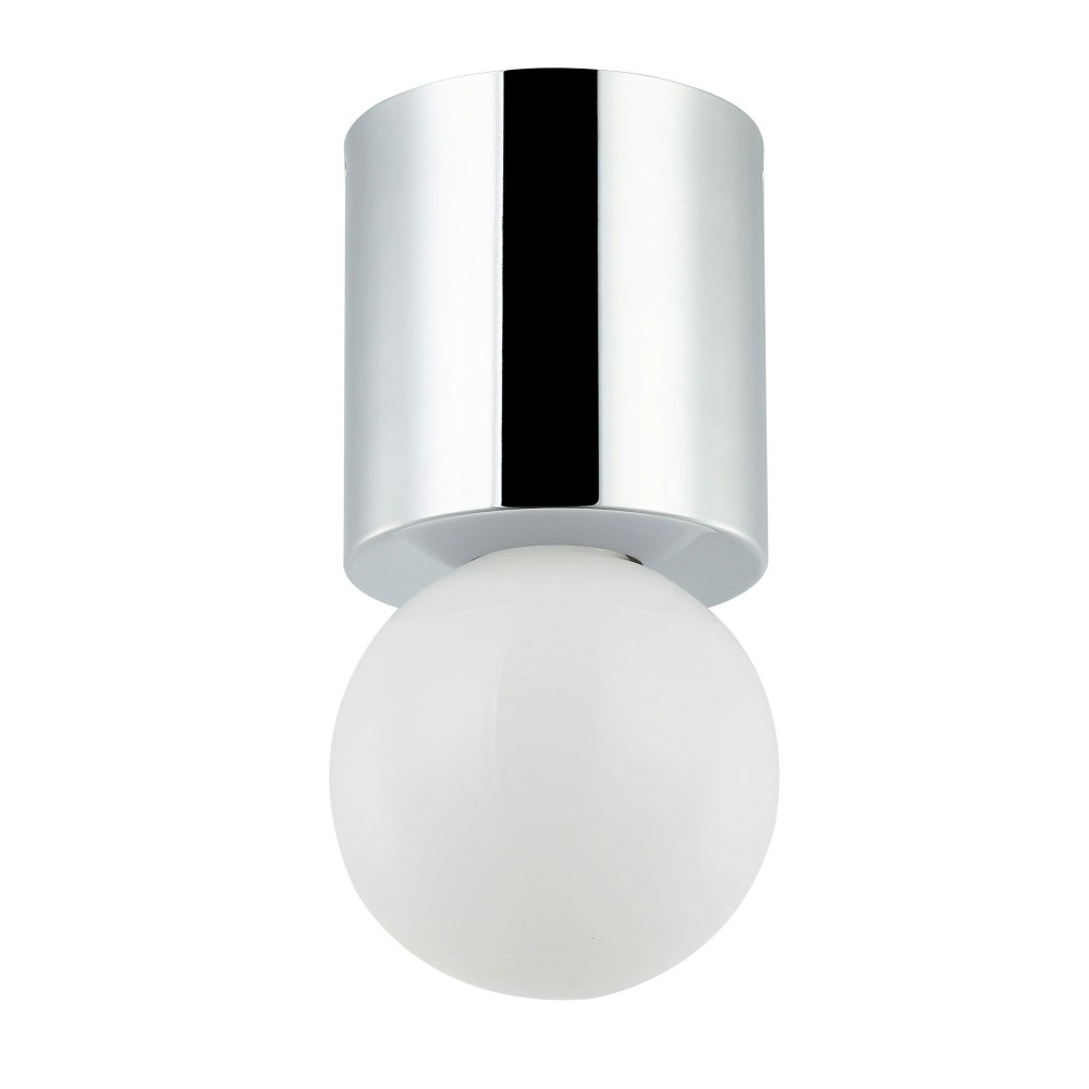 1 Light Flush Mount, Polished Chrome 1 Light Flush Mount, Polished Chrome