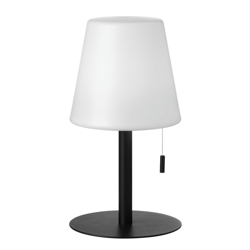 2.5W Table Lamp, Matte Black with White Acrylic Diffuser