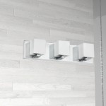 3 Light Vanity, Polished Chrome, Frosted White Glass