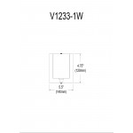1 Light Vanity, Polished Chrome, Frosted White Glass Shade