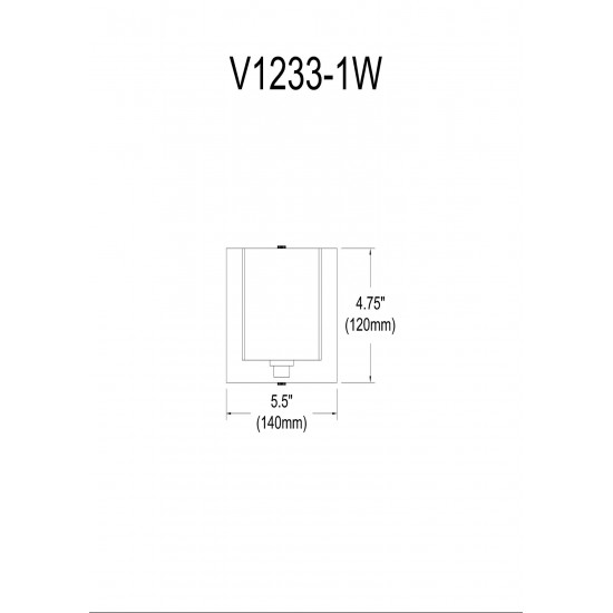 1 Light Vanity, Polished Chrome, Frosted White Glass Shade