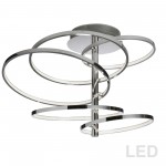 59W LED Semi Flush, Polished Chrome Finish