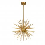 6 Light Pendant, Gold / Vintage Bronze Finish