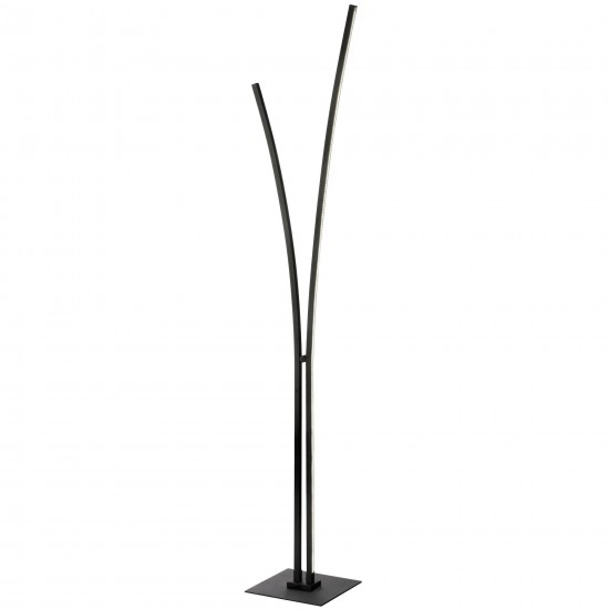 34W Floor Lamp, Matte Black w/ White Acrylic Diffuser