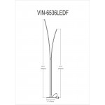 34W Floor Lamp, Matte White w/ White Acrylic Diffuser