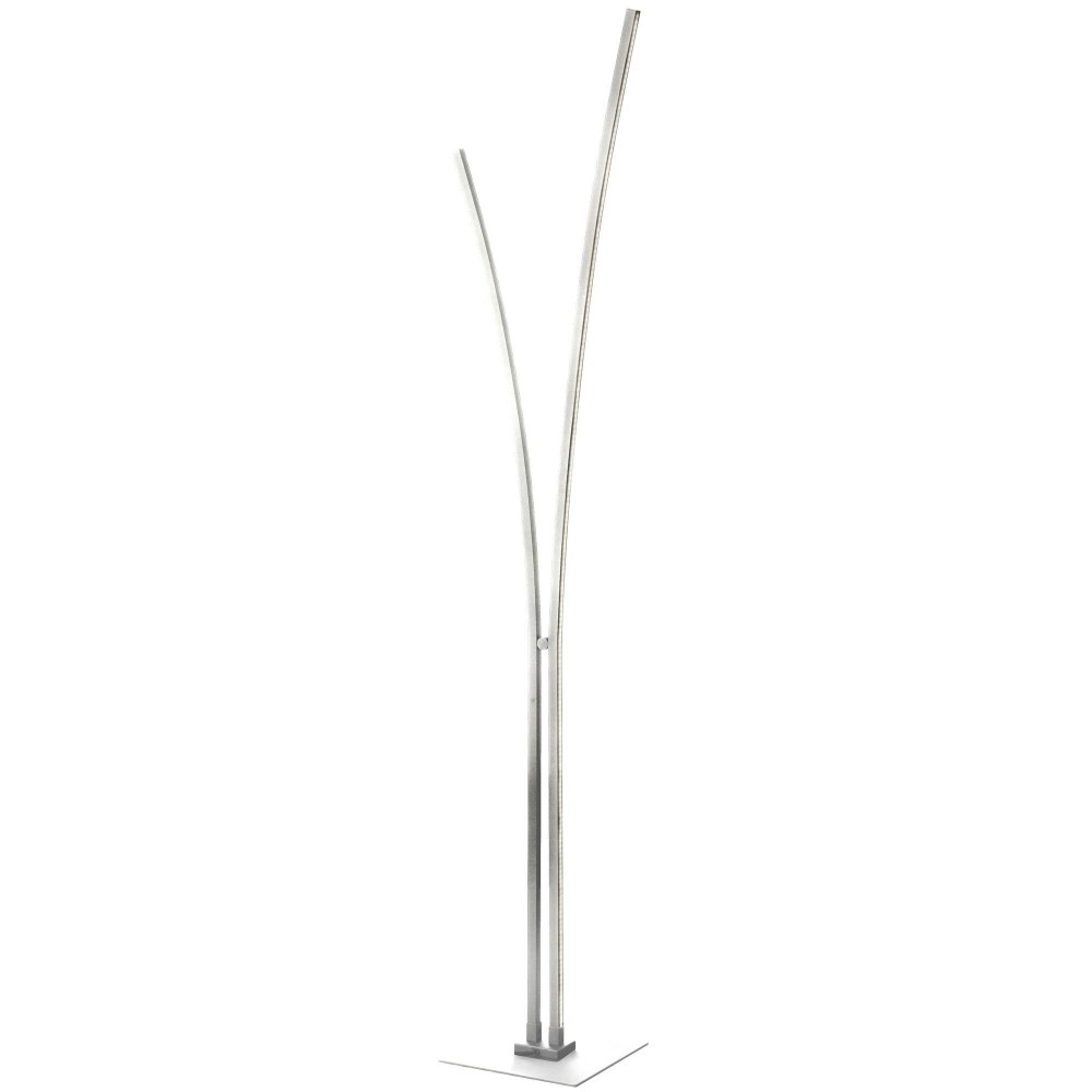 34W Floor Lamp, Silver with White Acrylic Diffuser