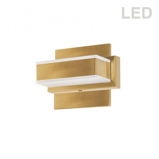 1 Light LED Wall Vanity Gold Finish