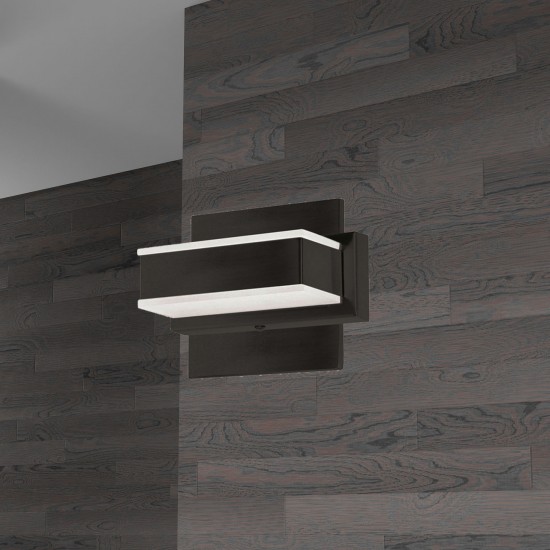 1 Light LED Wall Vanity, Matte Black Finish