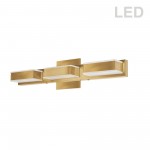 3 Light LED Wall Vanity Gold Finish