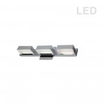 3 Light LED Wall Vanity, Polished Chrome Finish