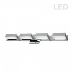 4 Light LED Wall Vanity, Polished Chrome Finish