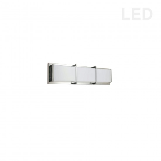 15W Polished Chrome Vanity Light w/ White Acrylic Diffuser