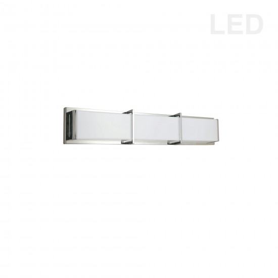 36W Polished Chrome Vanity Light w/ White Acrylic Diffuser
