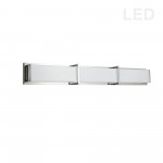 50W Polished Chrome Vanity Light w/ White Acrylic Diffuser