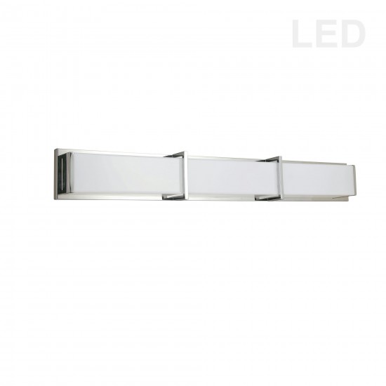 50W Polished Chrome Vanity Light w/ White Acrylic Diffuser